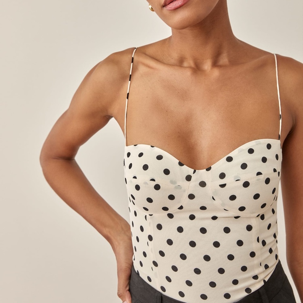 Reformation Liza top Portofino size 0 crepe